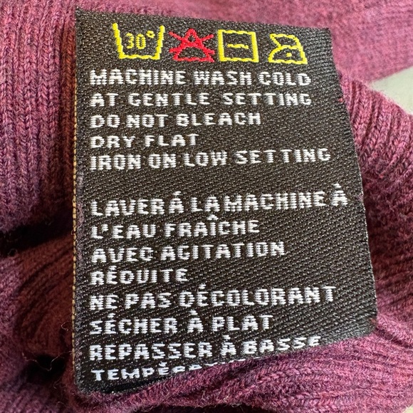 Kersh Purple stretchy Turtle Neck long sleeve classic Sweater women's size Small - Picture 5 of 8